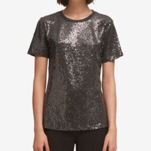 DKNY Sequin Crew-Neck T-Shirt